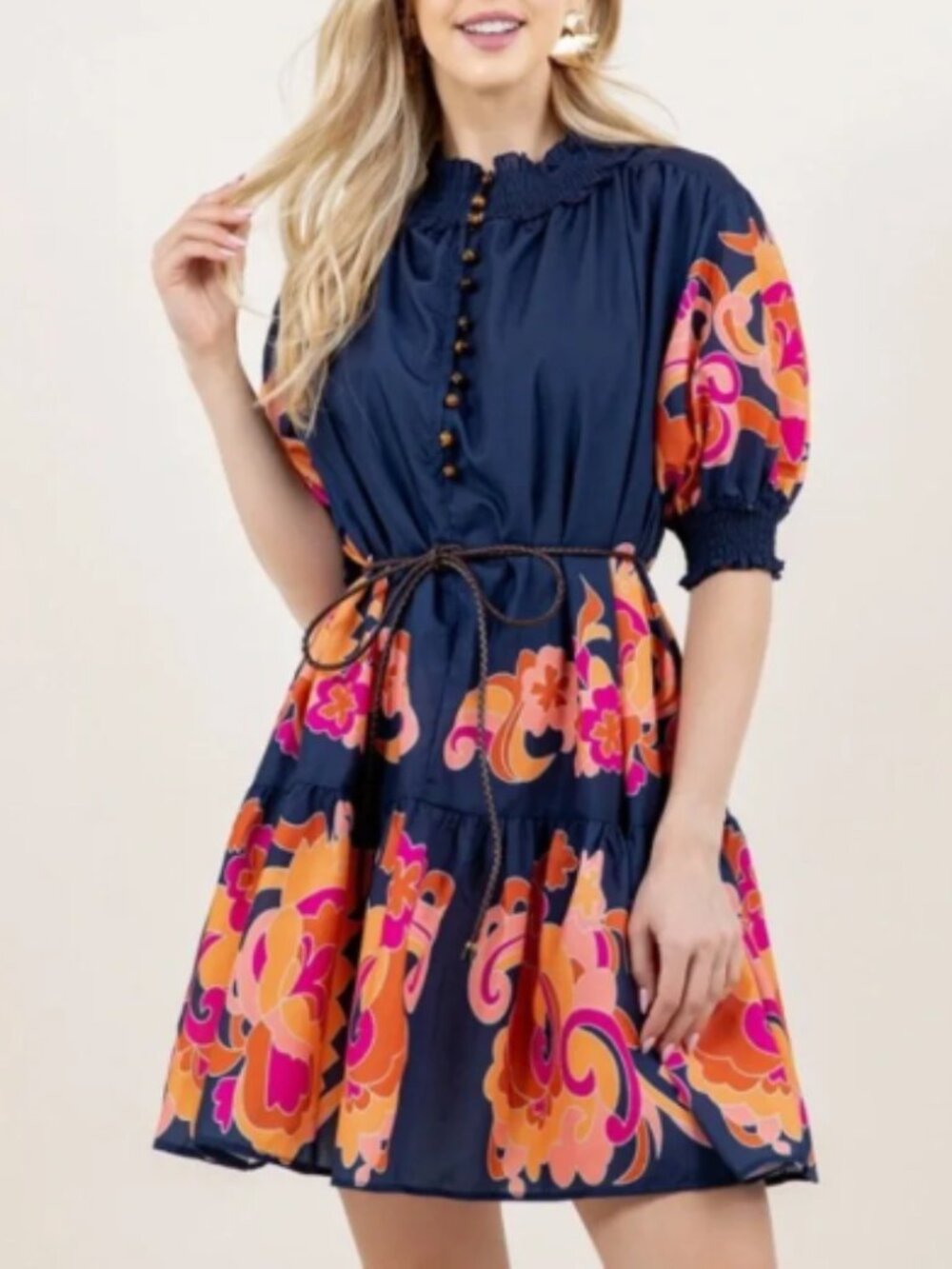 Acadian Belted Lantern Dress - Picture 5 of 13
